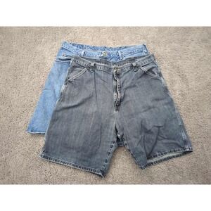 Lot of 2 Jean Shorts Mens 40 Denim 100% Cotton Workwear Casual